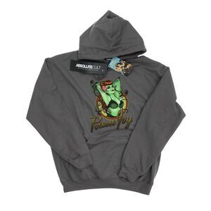 DC Comics Mens DC Bombshells Poison Ivy Badge Hoodie / Charcoal
